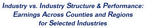 Nevada - Industry vs. Industry Structure & Performance: Earnings Across Counties and Regions for Selected Industries