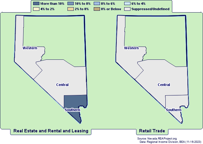 Employment Growth by
Nevada Governor's Office of Economic Development Regions